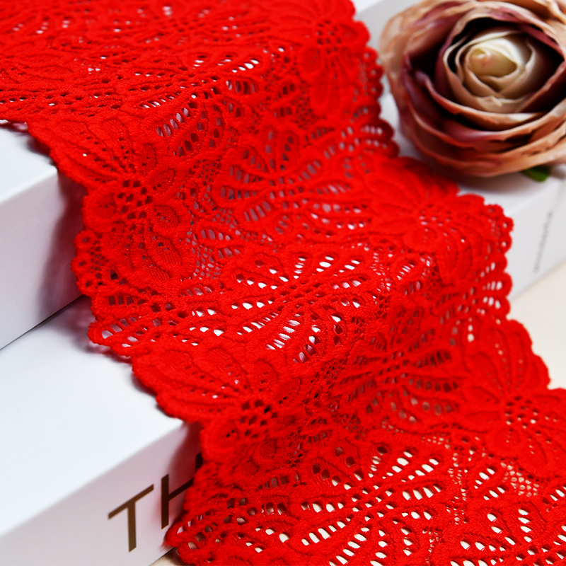 Ready Stock Lace High Quality 13cm Women's Elastic Floral Lace Trim 1513-15#