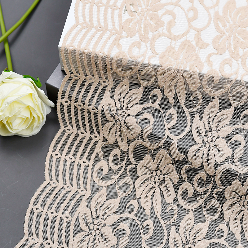 Ready Stock Lace High Quality 22cm Women's Elastic Floral Lace Trim3126#