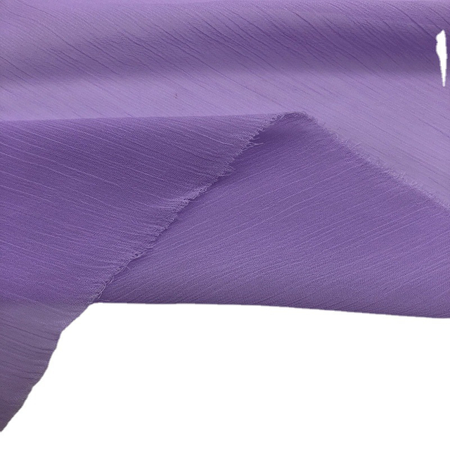 100% Polyester Plain Dyed Chiffon Fabric for Women Dress
