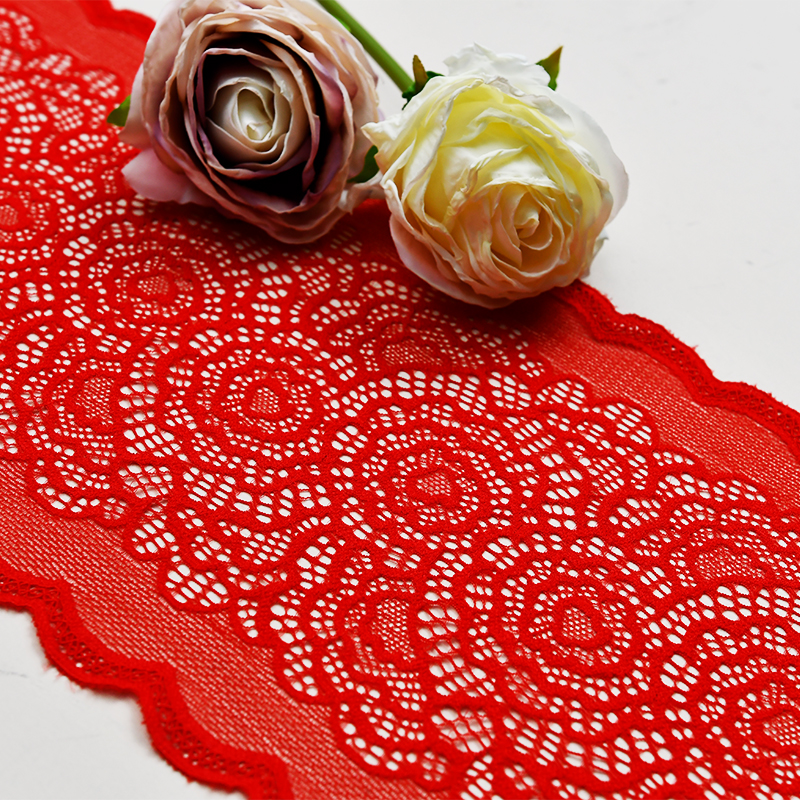 Elegant Mesh Elastic Lace Trim 17.5cm Spandex Lace Fabric Elastic Lace Women's Dress Underwear Bra 7060#