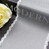 Elastic Lace 9CM Fashion 3D Nylon Spandex Stretch White Floral Lace Trim 5458A#