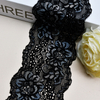 7.5cm Wholesale Bicolor knitted Elastic Lace Trim, nylon spandex stretch lace trim for women dress 6283#