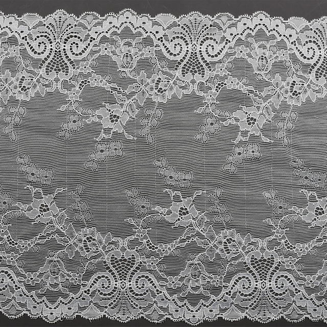 Elegant Mesh Elastic Lace Trim 23cm Spandex Lace Fabric Elastic Lace Women's Dress Underwear Bra 65229#