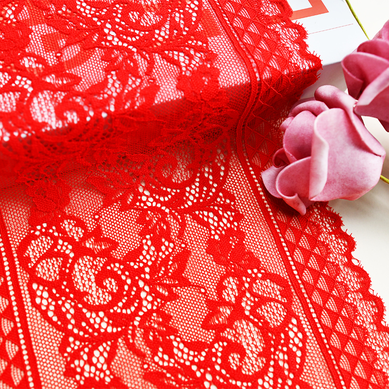 19cm Beautiful Lace Stretch Floral Lingerie Headband Elastic Diy Lace 65248#