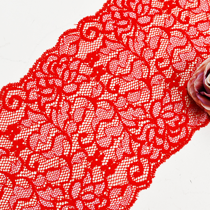 Ready Stock Lace High Quality 21.5cm Women's Elastic Floral Lace Trim 2333#