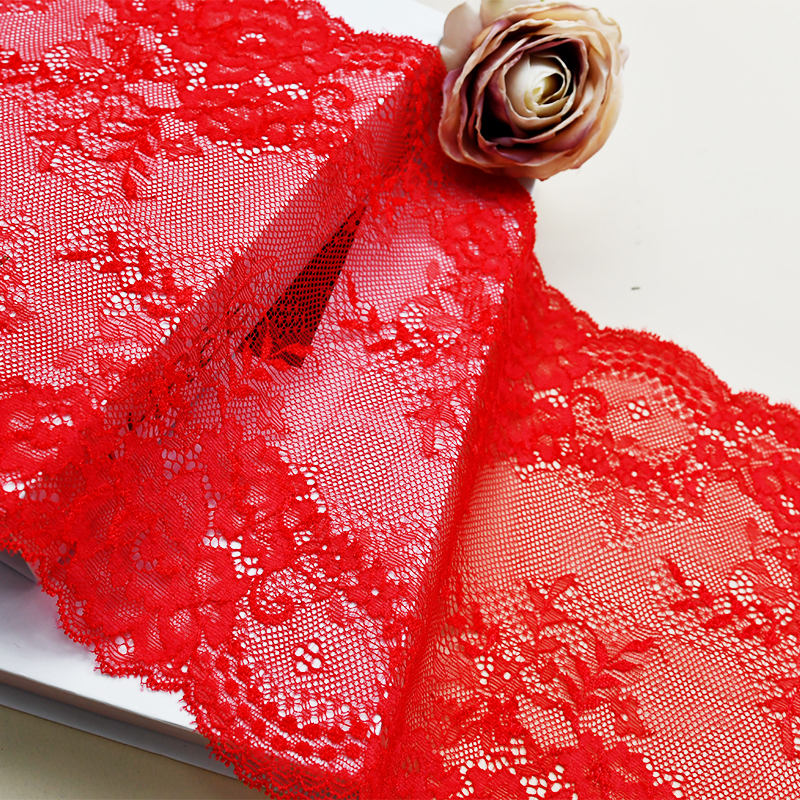 Elegant Mesh Elastic Lace Trim 23cm Spandex Lace Fabric Elastic Lace Women's Dress Underwear Bra G2001#