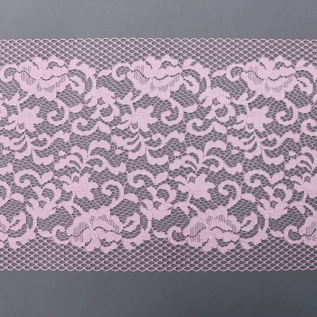 Professional Lace Manufacturer High Quality23cm Stretch White Floral Lace Trim for Women416109#