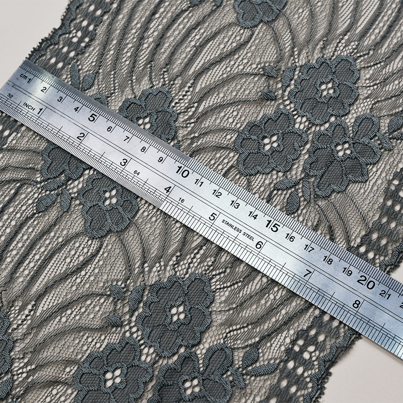 Professional Lace Manufacturer High Quality20cm Stretch White Floral Lace Trim for Women G5334#