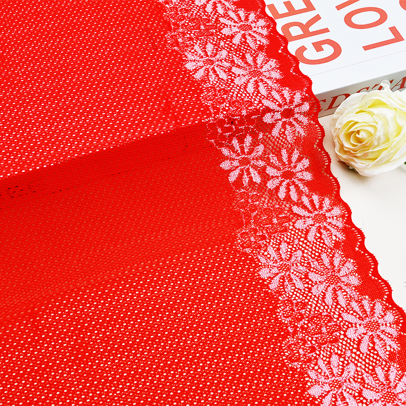 Ready Stock Lace High Quality 30cm Women's Elastic Floral Lace Trim 8091#