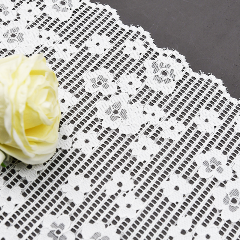 Ready Stock Lace High Quality 19.5cm Women's Elastic Floral Lace Trim 2073#