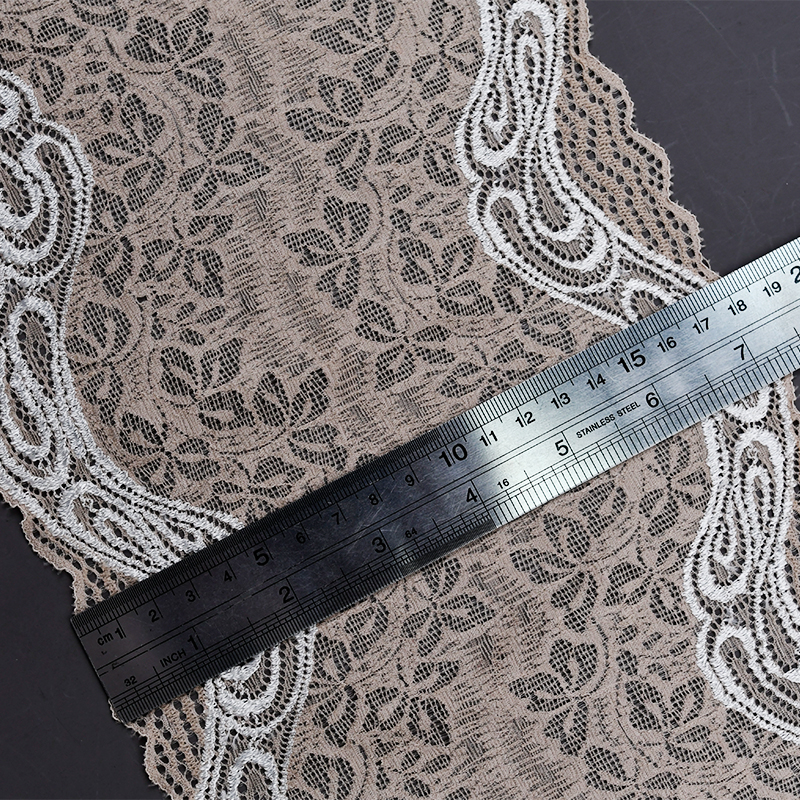 Ready Stock Lace High Quality 21cm Women's Elastic Floral Lace Trim 8040#