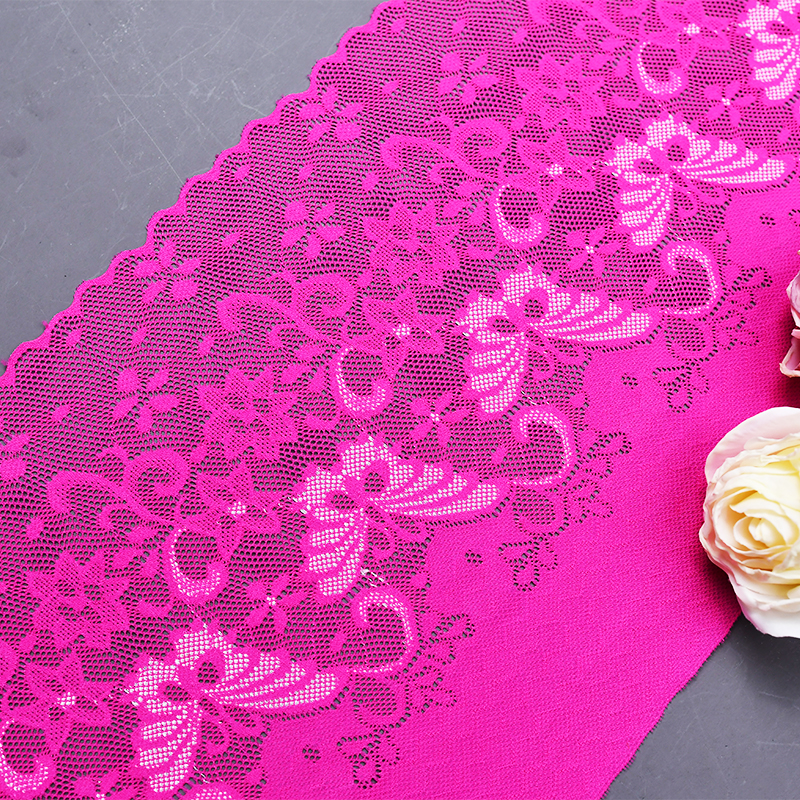 Ready Stock Lace High Quality 22.5cm Women's Elastic Floral Lace Trim 00542#