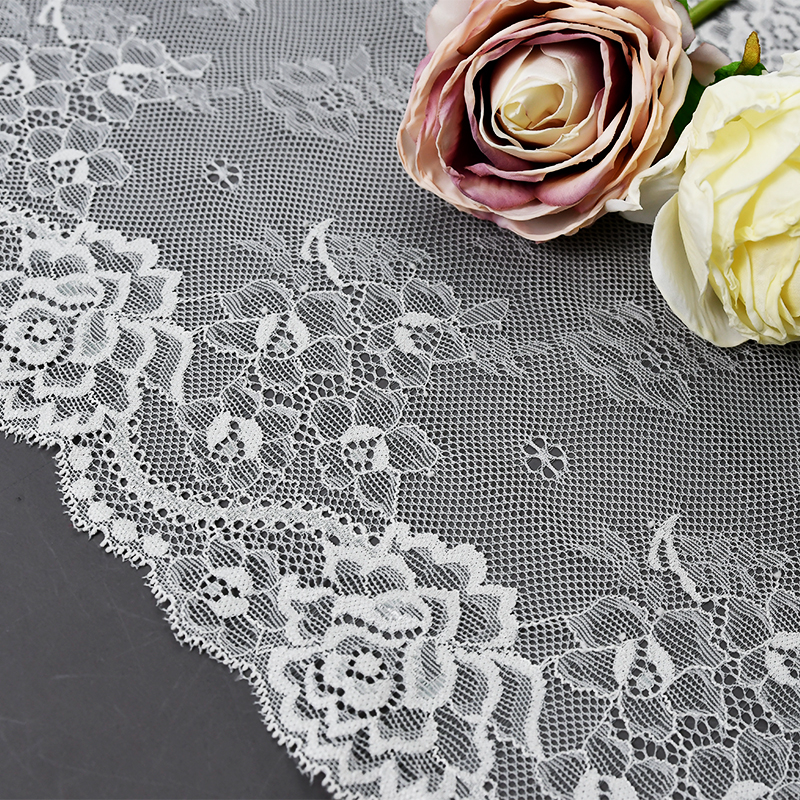 25cm Beautiful Lace Stretch Floral Lingerie Headband Elastic Diy Lace 10026#