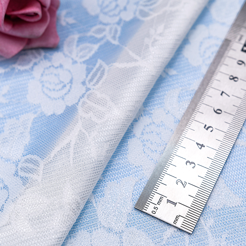 Wholesale two-color knitted elastic lace fabric women's dress 952#