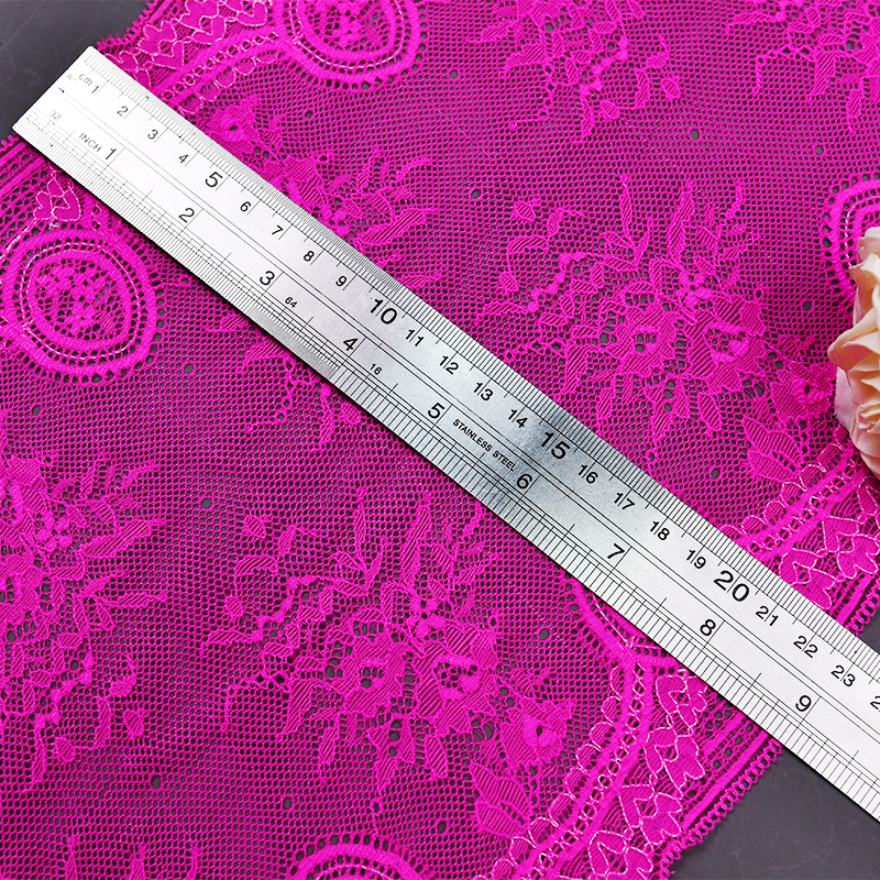 Professional Lace Manufacturer High Quality 21cm Stretch White Floral Lace Trim for Women 5201#