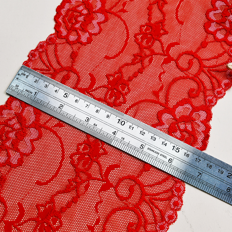 Professional Lace Manufacturer High Quality 18cm Stretch White Floral Lace Trim for Women 3142#
