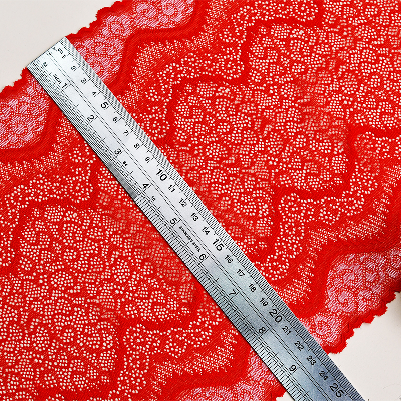 Professional Lace Manufacturer High Quality 23.5cm Stretch White Floral Lace Trim for Women 4030#