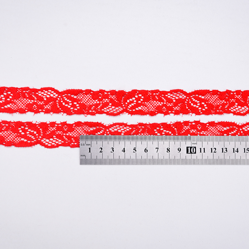 High Quality Stretch Nylon Lace Trim 2.2cm Nylon Lace Fabric Nylon Spandex Lace for Bra And Underwear Wedding Decoration 6252-1#