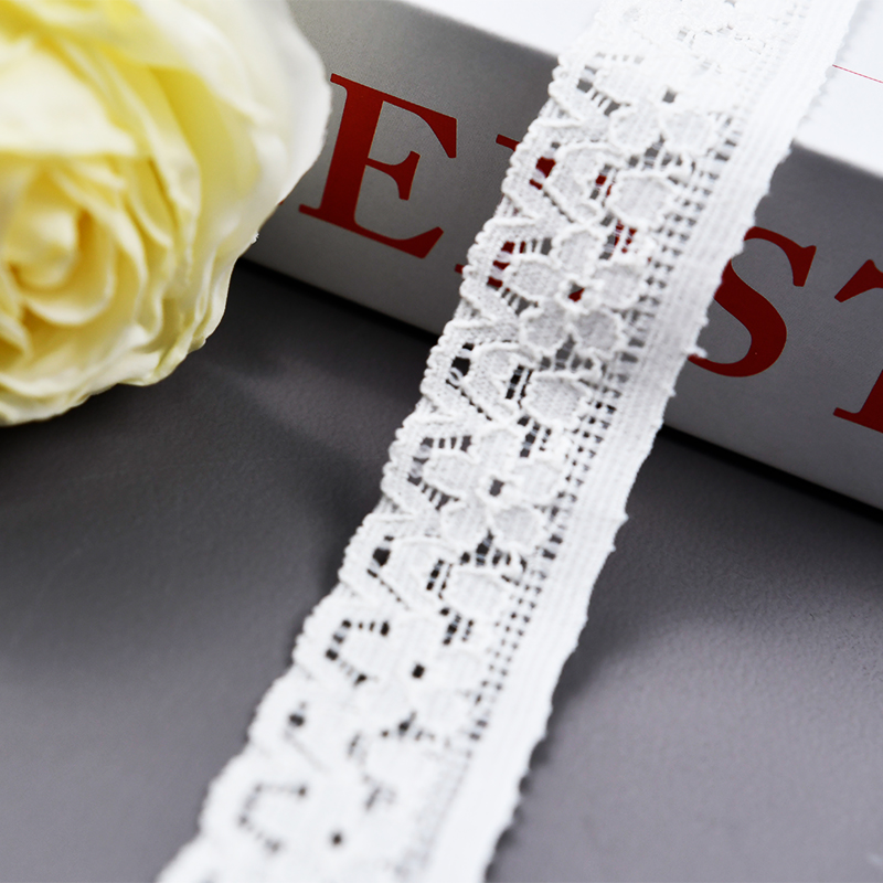 High Quality Stretch Nylon Lace Trim 1.5cm Nylon Lace Fabric Nylon Spandex Lace for Bra And Underwear Wedding Decoration 8203#