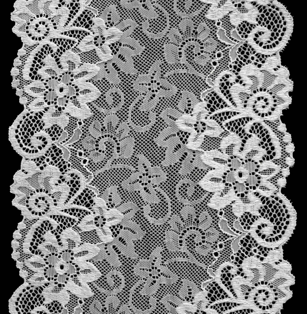 Professional Lace Manufacturer High Quality 18cm Stretch White Floral Lace Trim for Women 1904#