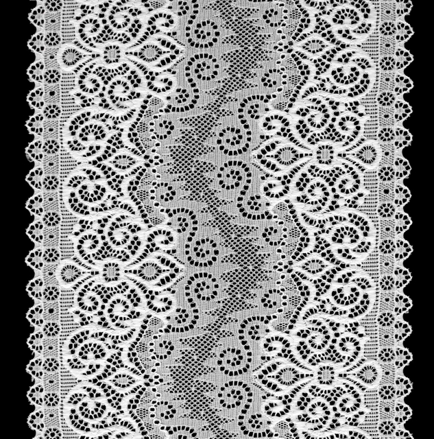 Professional Lace Manufacturer High Quality 18cm Stretch White Floral Lace Trim for Women 1767#