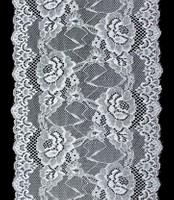 Professional Lace Manufacturer High Quality 18cm Stretch White Floral Lace Trim for Women 1914#
