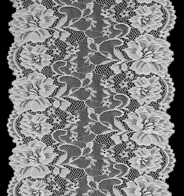 Professional Lace Manufacturer High Quality 18cm Stretch White Floral Lace Trim for Women 1901#