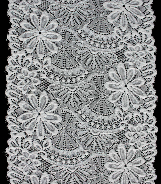 Professional Lace Manufacturer High Quality 18cm Stretch White Floral Lace Trim for Women 1926#