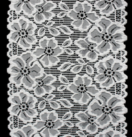 Professional Lace Manufacturer High Quality 18cm Stretch White Floral Lace Trim for Women 1714#