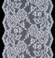 Professional Lace Manufacturer High Quality 18cm Stretch White Floral Lace Trim for Women 1609#