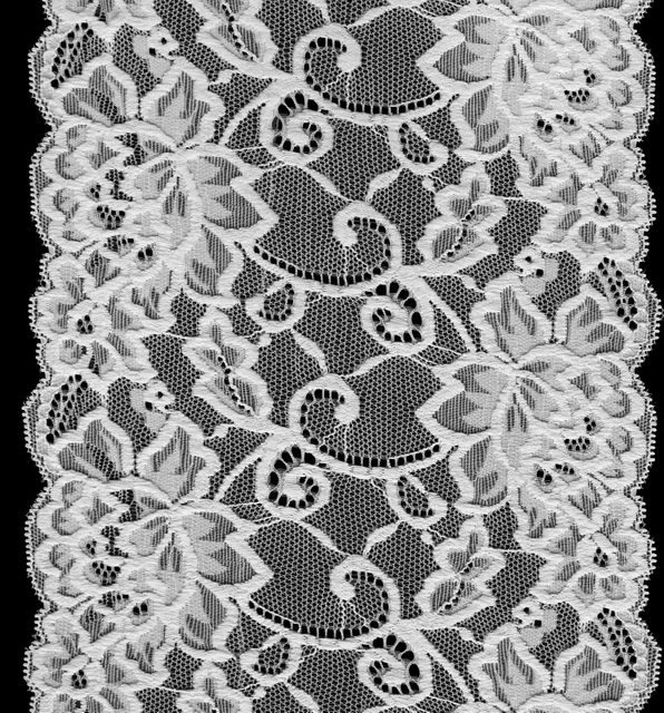Professional Lace Manufacturer High Quality 18cm Stretch White Floral Lace Trim for Women 1817#