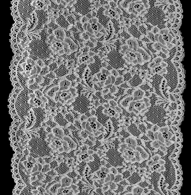 Professional Lace Manufacturer High Quality 20cm Stretch White Floral Lace Trim for Women 1785#