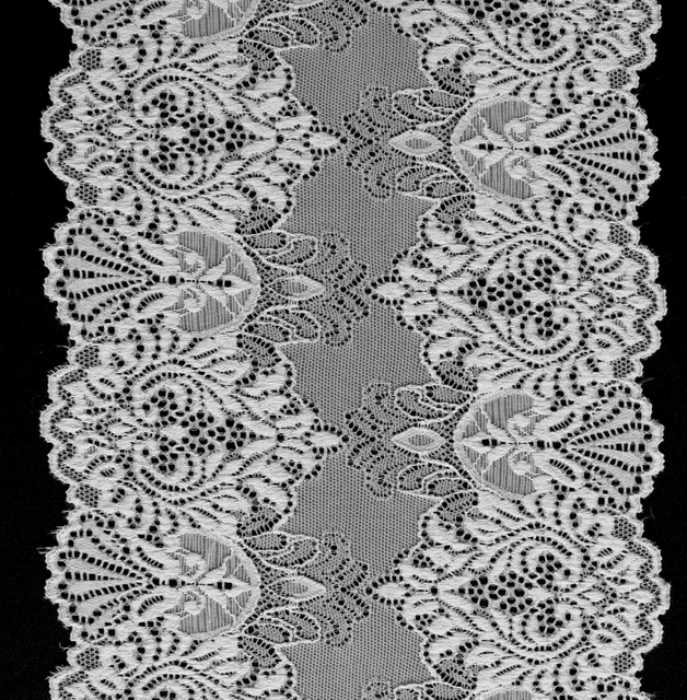 Professional Lace Manufacturer High Quality 18cm Stretch White Floral Lace Trim for Women 1750#