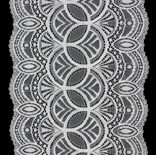 Professional Lace Manufacturer High Quality 18cm Stretch White Floral Lace Trim for Women 1920#