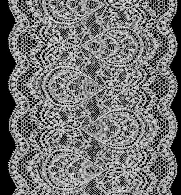 Professional Lace Manufacturer High Quality 18cm Stretch White Floral Lace Trim for Women 1858#